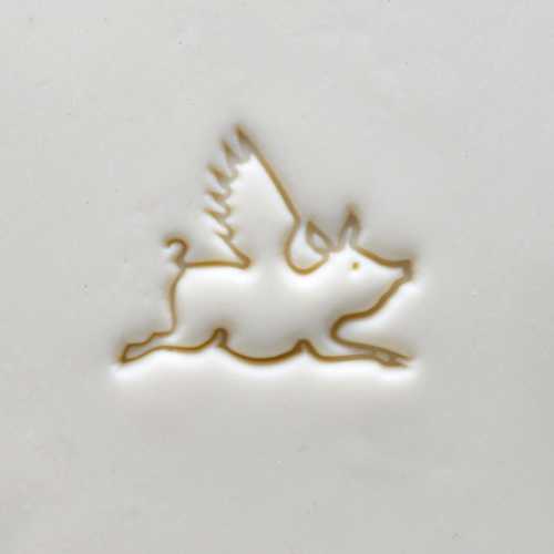 Scl-117 Large Round Stamp When Pigs Fly