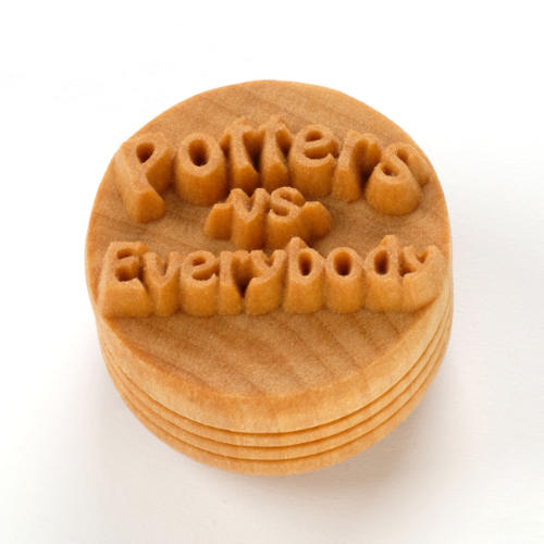 Scl-184 Large Round Stamp  Potters vs Everybody