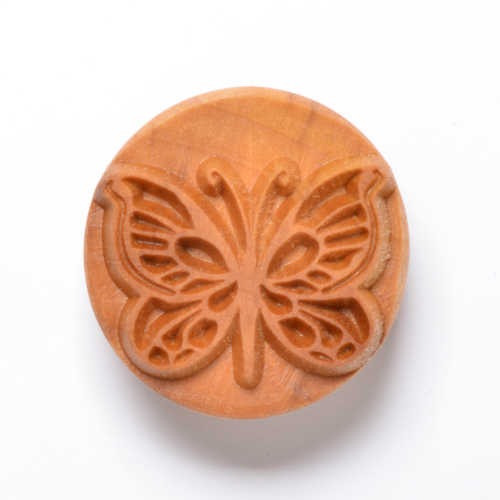 Scxl-016 X Large Round Stamp Butterfly