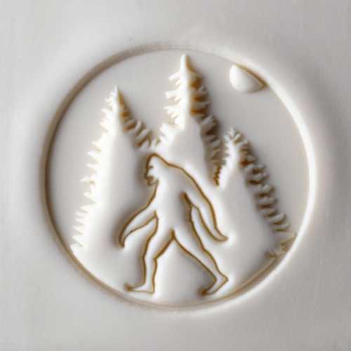 Scxl-053 Extra Large Round Stamp  Sasquatch