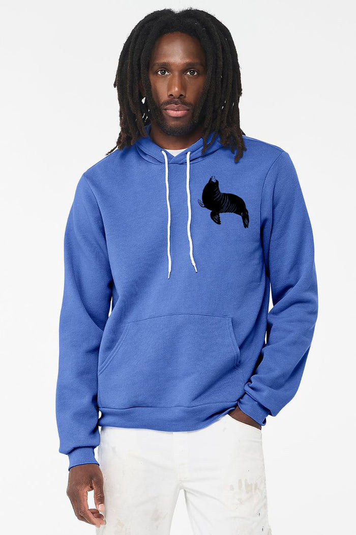 Sea Lion's Port Sponge Fleece Pull Over Hoodie - Unisex Heather Columbia Blue