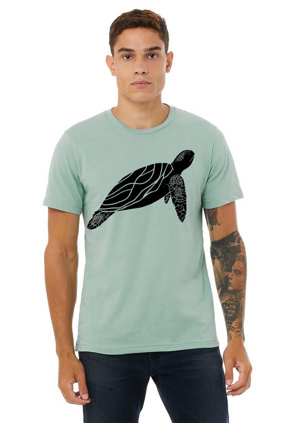 Sea Turtle *Limited Edition* T-Shirt - Unisex Heather Dusty Blue