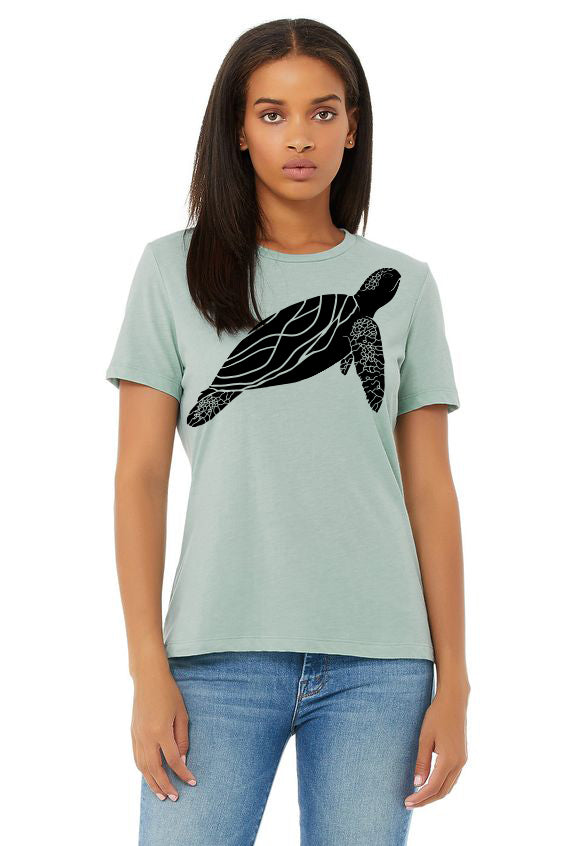 Sea Turtle *Limited Edition* T-Shirt - Women's Dusty Blue Triblend