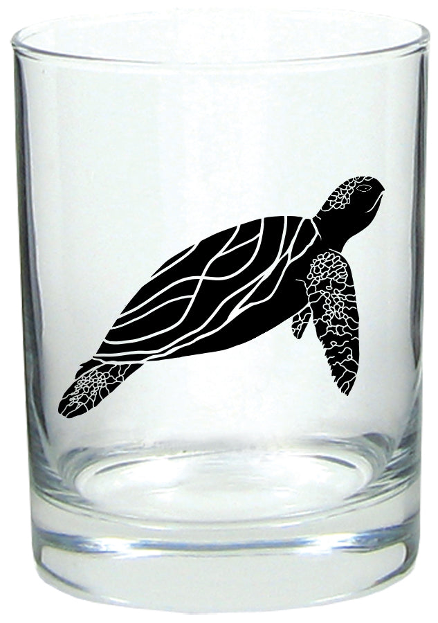 Sea Turtle Lowball Rocks Glass
