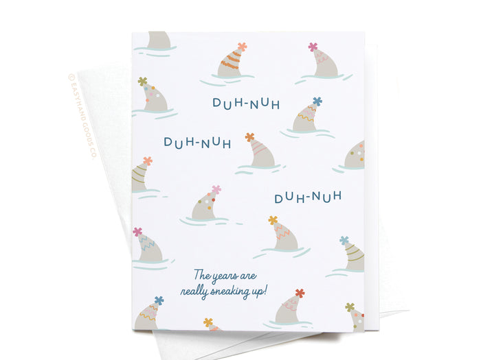 Shark Fin Party Hats Birthday Greeting Card - Onderkast Studio