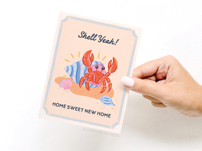 Shell Yeah New Home Hermit Crab Greeting Card