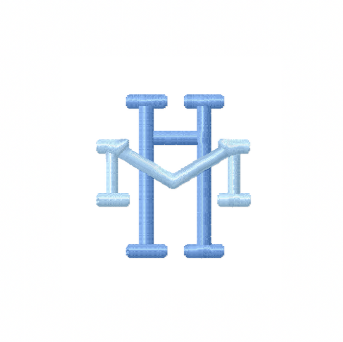 Small Jackson Satin Embroidery Font for Monogramming