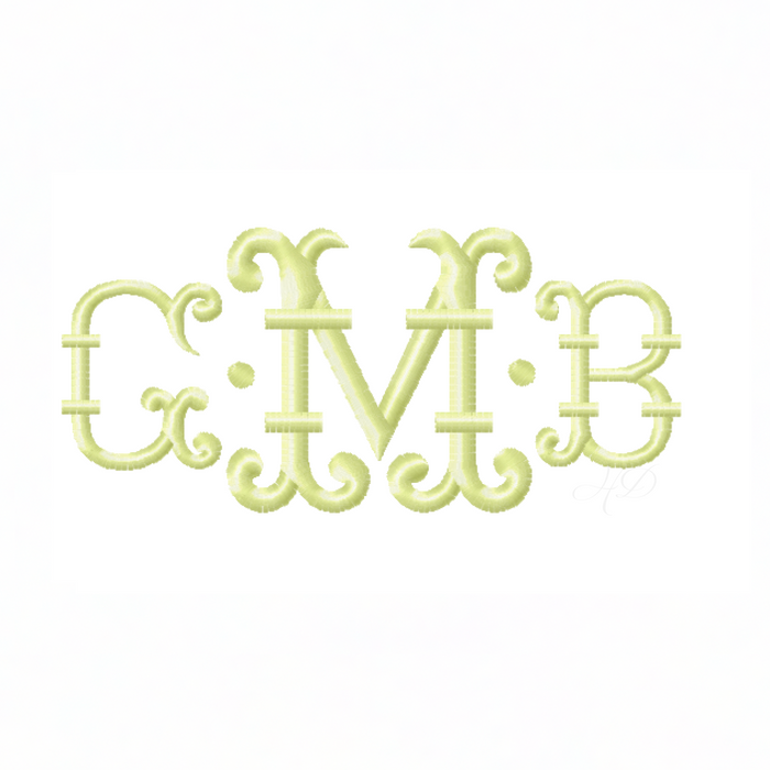 Small Nora Satin Embroidery Font Package for crafting