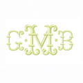 Small Nora Satin Embroidery Font Package for crafting