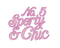 Sporty & Chic Embroidery Font Package in 5 sizes