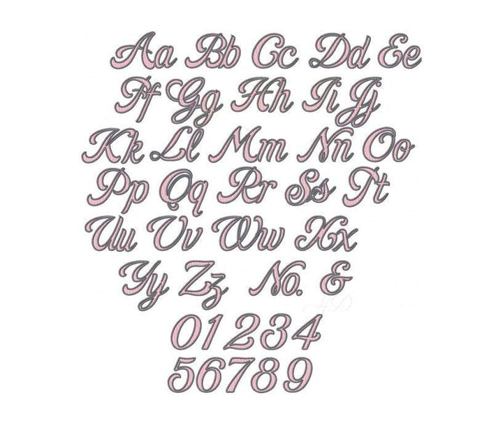 Sporty & Chic Embroidery Font Package - 5 Sizes