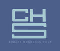 Square Type Monogram Font - Elegant custom typography