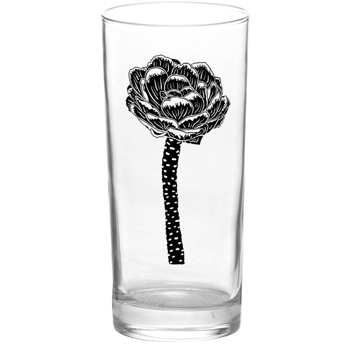 Succulents Succulent Flower Black Tall Collins Glasses