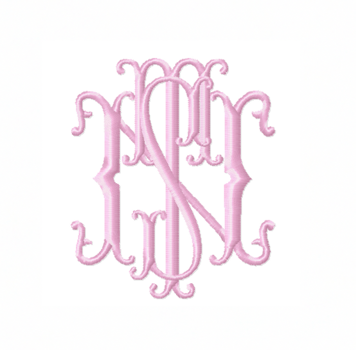Sutton Satin Stitch Embroidery Font for Unique Monograms