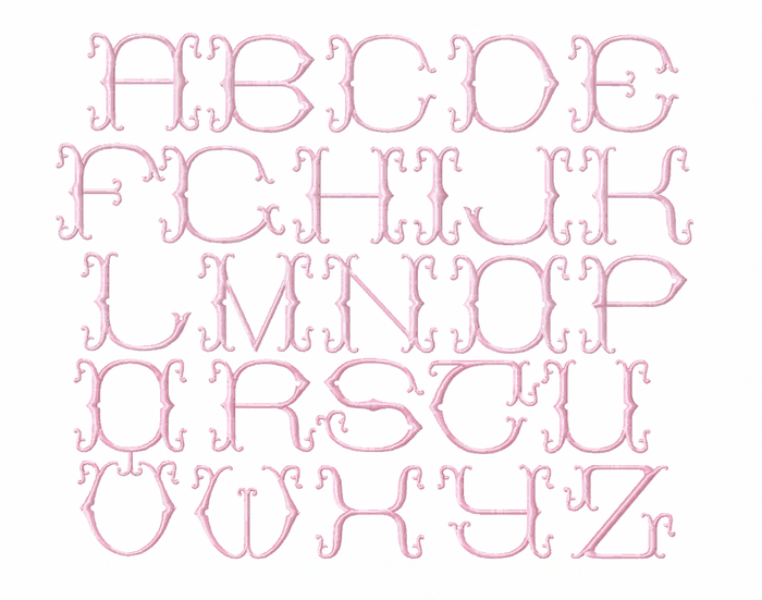 Sutton Satin Stitch Embroidery Font