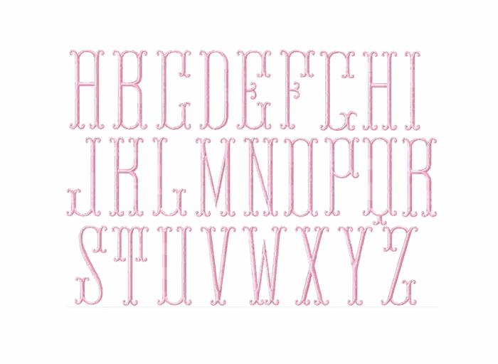 Sutton Satin Stitch Embroidery Font
