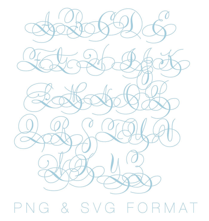 Sweet and Simple Monogram PNG SVG Monogram Font