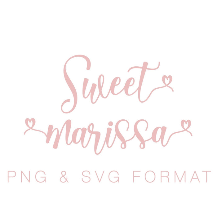 Sweet Marissa Heart Monogram PNG SVG Monogram Font