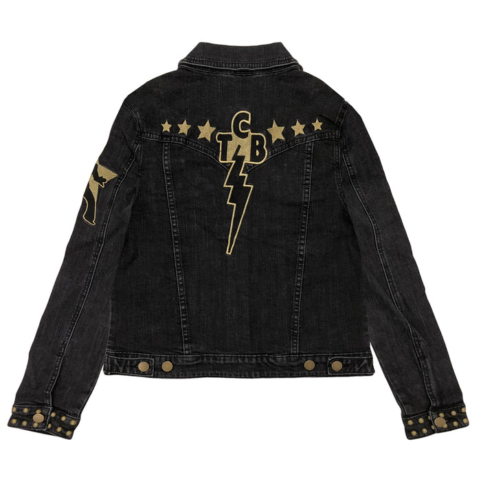 TCB Studded Women's Denim Jacket back