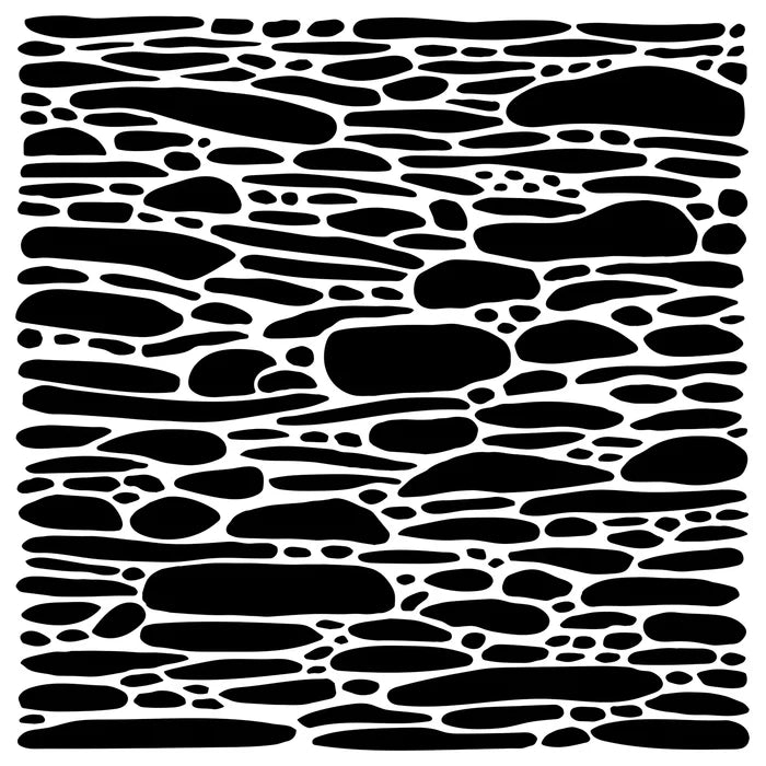TCW1041 Stacked Rocks 6x6 Stencil