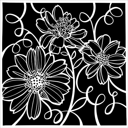 TCW1059 Tangled Flora 12x12 Stencil