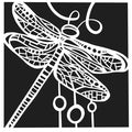 TCW1065 Dragonfly Dance 6x6 Stencil