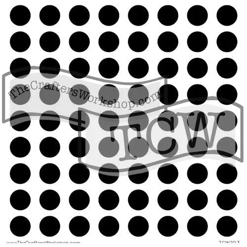 TCW203 Mini Circle Grid 6x6 Stencil