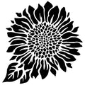TCW575s Joyful Sunflower 6x6 Stencil
