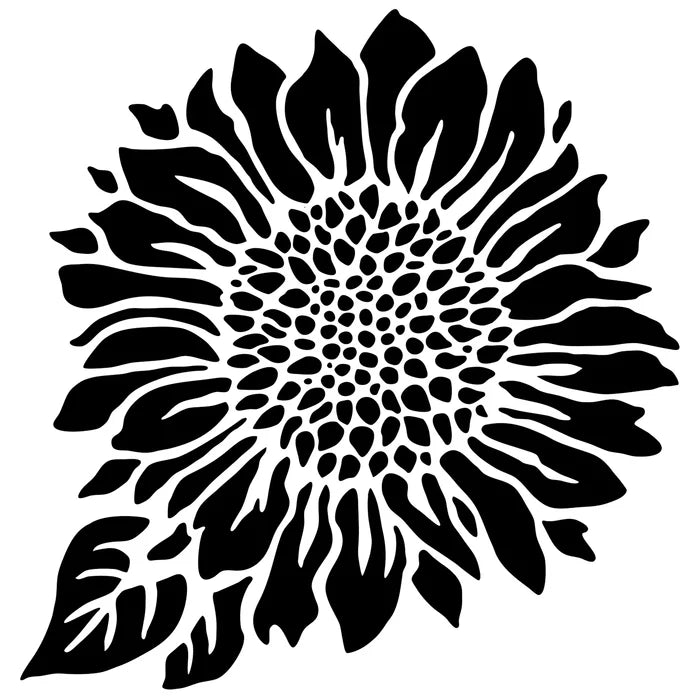 TCW575s Joyful Sunflower 6x6 Stencil