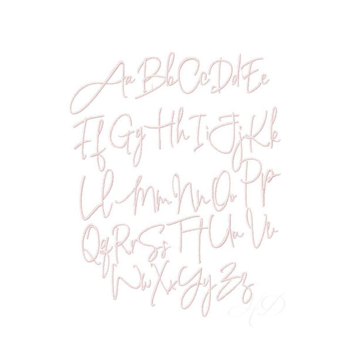 Tess Script Embroidery Font - 4x4 Hoop - 6 Sizes