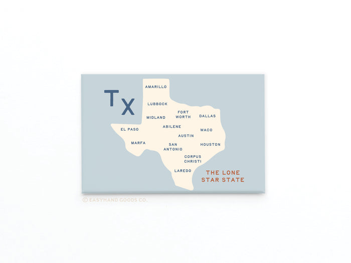 Texas Map Refrigerator Magnet