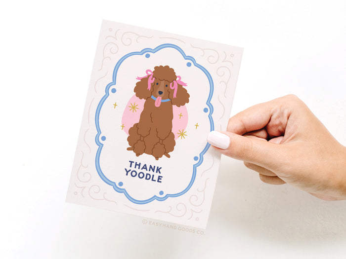 Thank Yoodle Poodle Greeting Card
