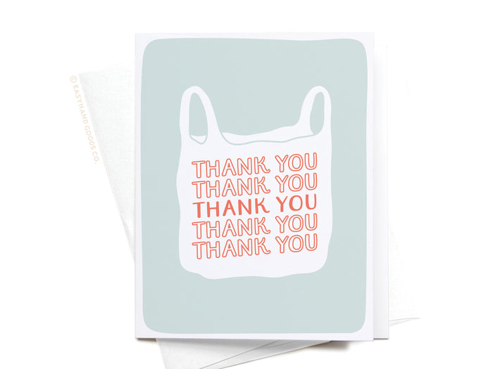 Thank You Plastic Bag Greeting Card - Onderkast Studio