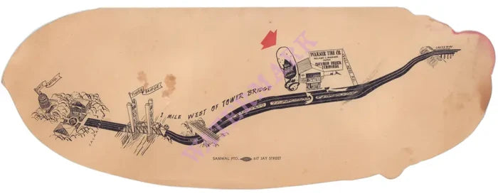 The Pink Cucumber, West Sacramento 1940s map