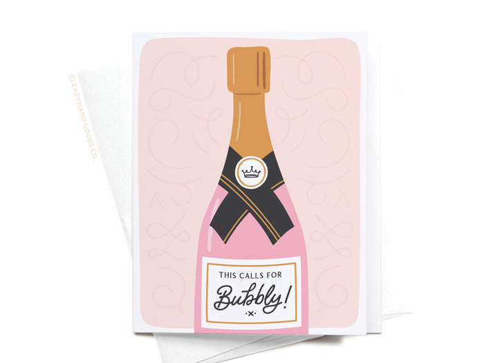 This Calls for Bubbly Greeting Card - Onderkast Studio