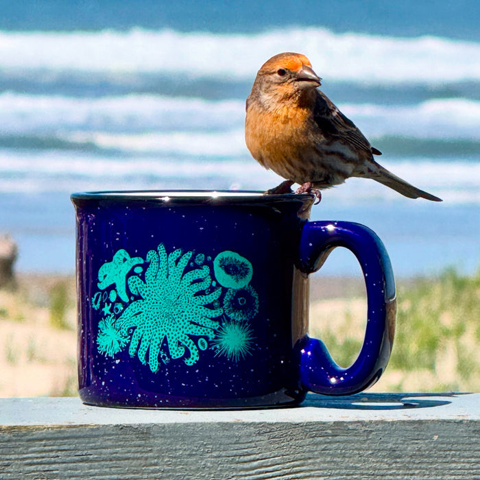 Tide Pool Treasures Cobalt 15oz Ceramic Campfire Mug