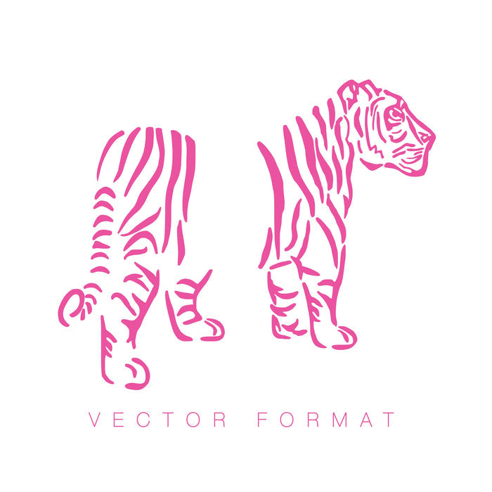 Tiger Open Monogram Vector Format PDF PNG SVG EPS