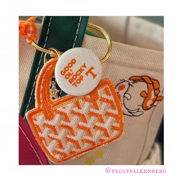 Goyard Tote Bag Tag Charm Embroidery Machine
