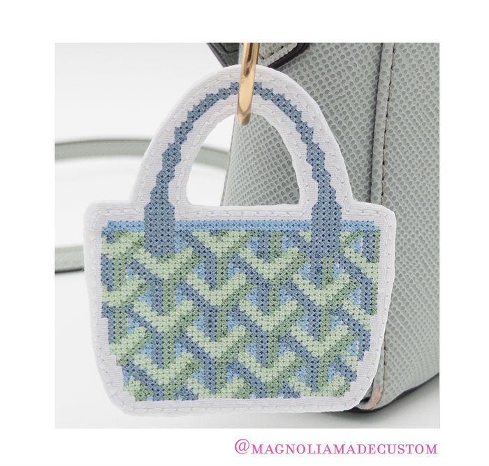 Goyard Tote Bag Tag Charm Embroidery Machine