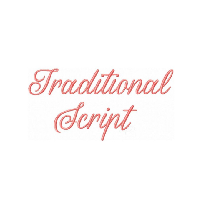 Traditional Script Embroidery Font for elegant designs