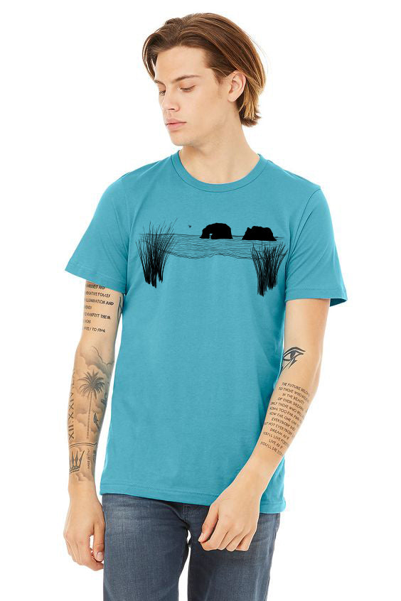 Twin Rocks *Limited Edition* T-Shirt - Unisex Heather Aqua