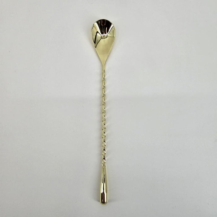 Twisted Cocktail Mixing Spoons - Rainbow, Gold or Silver Finish
