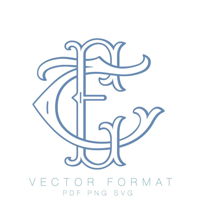 Two Type Fishtail E PDF PNG SVG Vector Outline Font