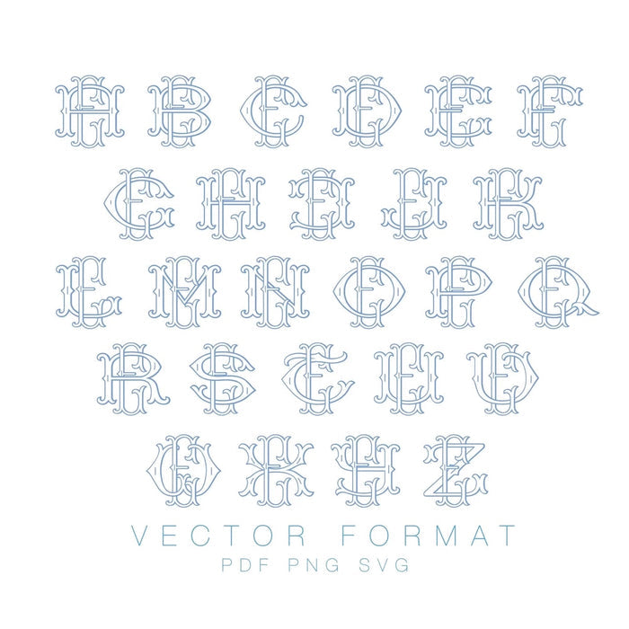 Two Type Fishtail E PDF PNG SVG Vector Outline Font