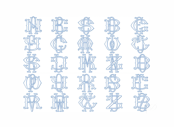Two Type Fishtail Embroidery Font Package for 4x4 Hoops