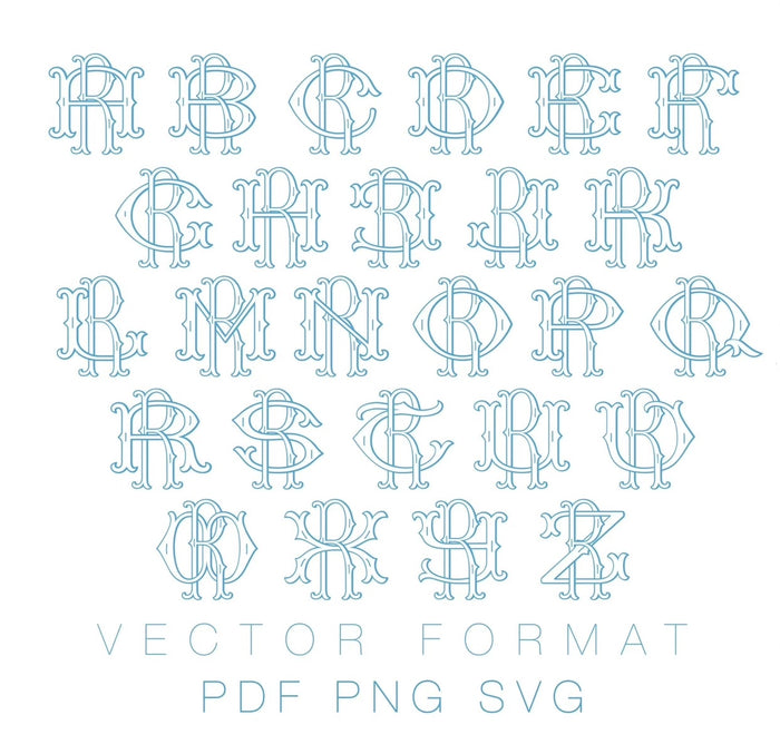 Two Type Fishtail R Vector PDF PNG SVG Outline Font