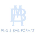 Two Type Monogram PNG SVG Monogram Font