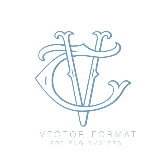 Vector Two Type V Fishtail Outline PDF PNG SVG EPS Font