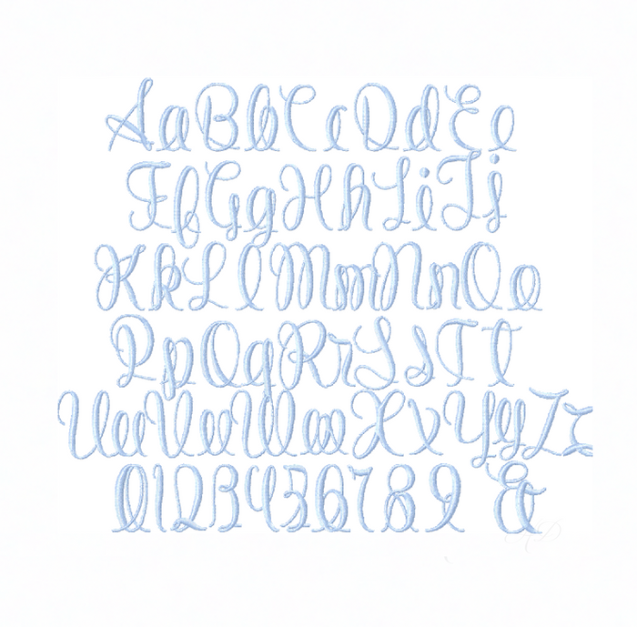 Violette Claire Script Embroidery Font