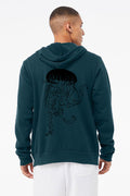 Vogue Jellyfish *Limited Edition* Deep Dark Aqua Ultra Soft Sponge Fleece Zipped Hoodie